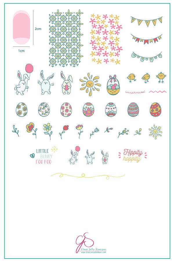 Bunny Foo Foo (CjSH - 31)  - Clear Jelly Stamping Plate