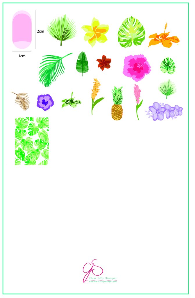 Tropical (CjS-38) - Clear Jelly Stamping Plate Secondary image