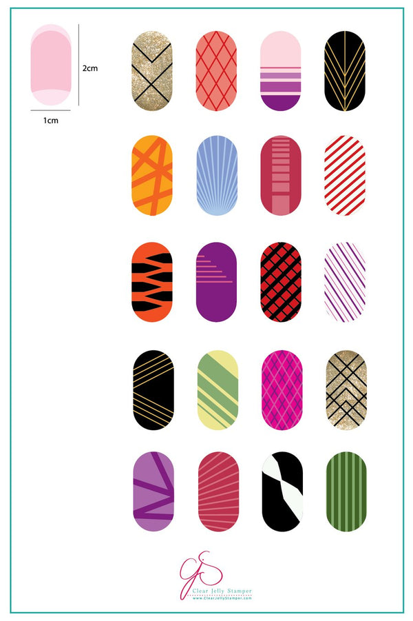 Lines (CjS-52) - Clear Jelly Stamping Plate
