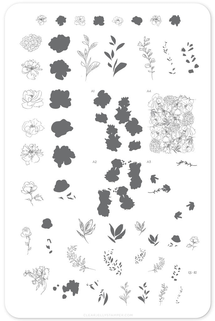 Sketched Garden (CjS-82) - Clear Jelly Stamping Plate Main image