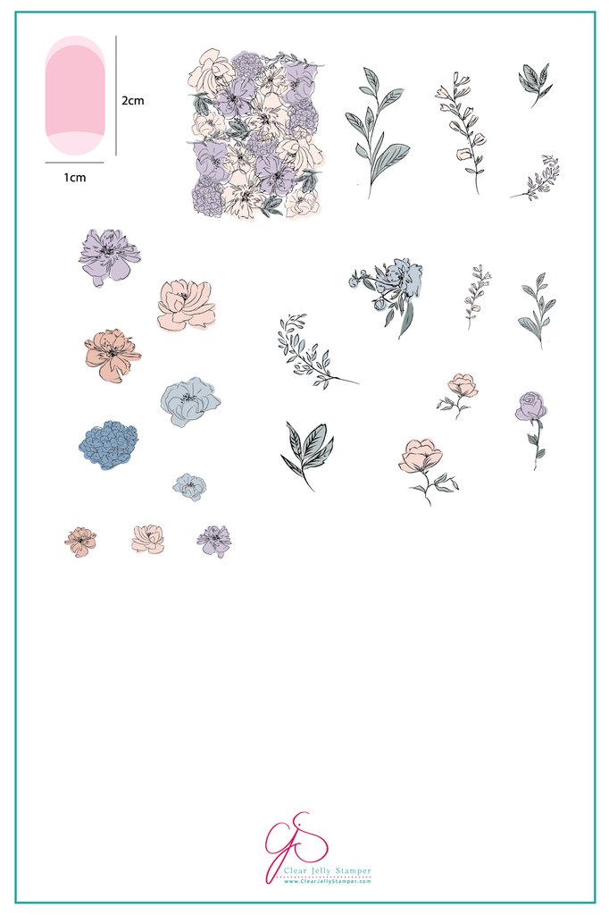Sketched Garden (CjS-82) - Clear Jelly Stamping Plate Secondary image