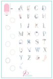 Garden Letters (CjS-83) - Clear Jelly Stamping Plate