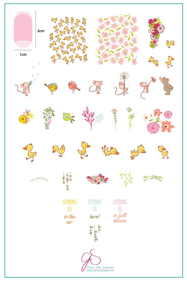 Spring is in the Air (CjS-95) - Clear Jelly Stamping Plate Main image