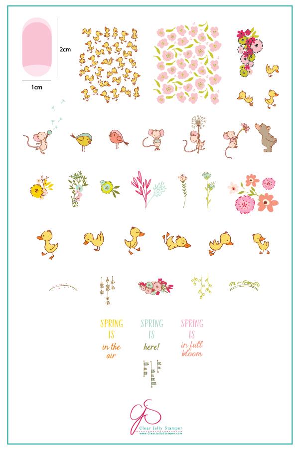 Spring is in the Air (CjS-95) - Clear Jelly Stamping Plate