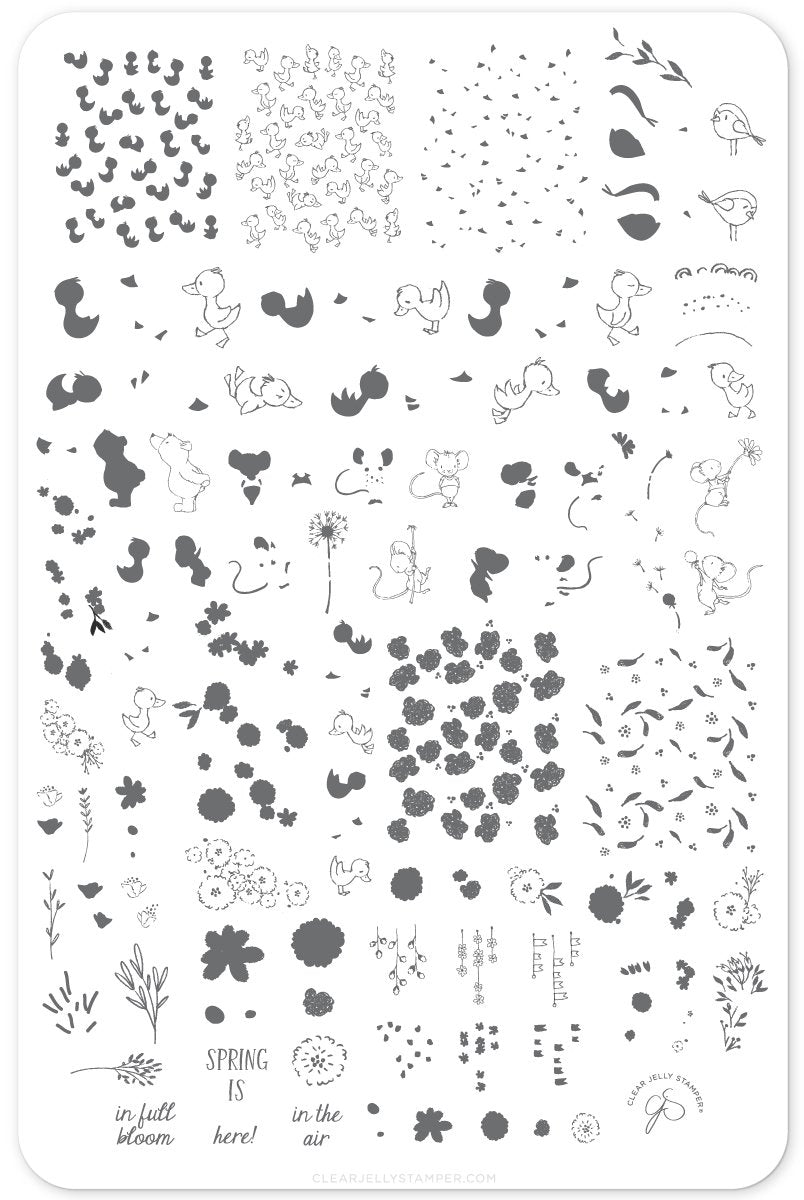 Spring is in the Air (CjS-95) - Clear Jelly Stamping Plate Secondary image