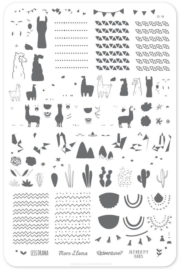 Love at First Llama (CjS-98) - Clear Jelly Stamping Plate Secondary image