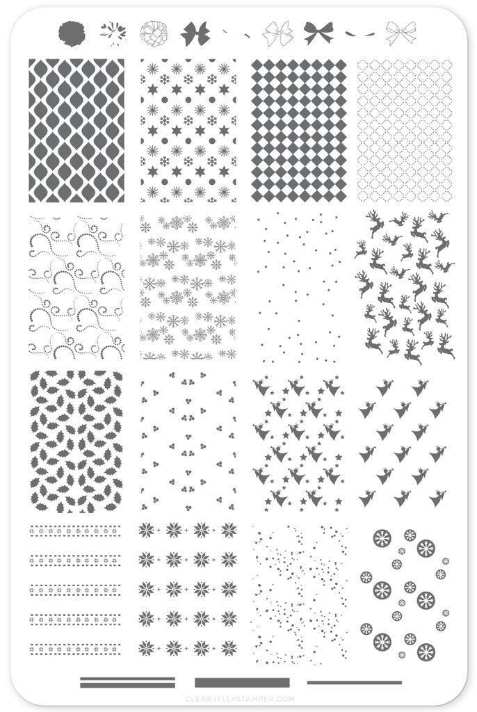 Pretty Paper - Retro (CjS C-23) - Clear Jelly Stamping Plate