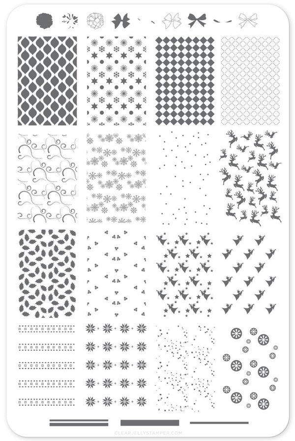 Pretty Paper - Retro (CjS C-23) - Clear Jelly Stamping Plate