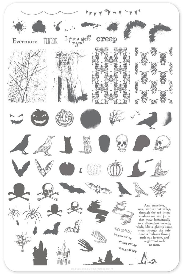 Shivers (CjS H-22) - Clear Jelly Stamping Plate
