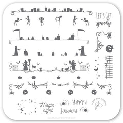 Let's Get Spooky! (CjSH-41) - CJS Small Stamping Plate