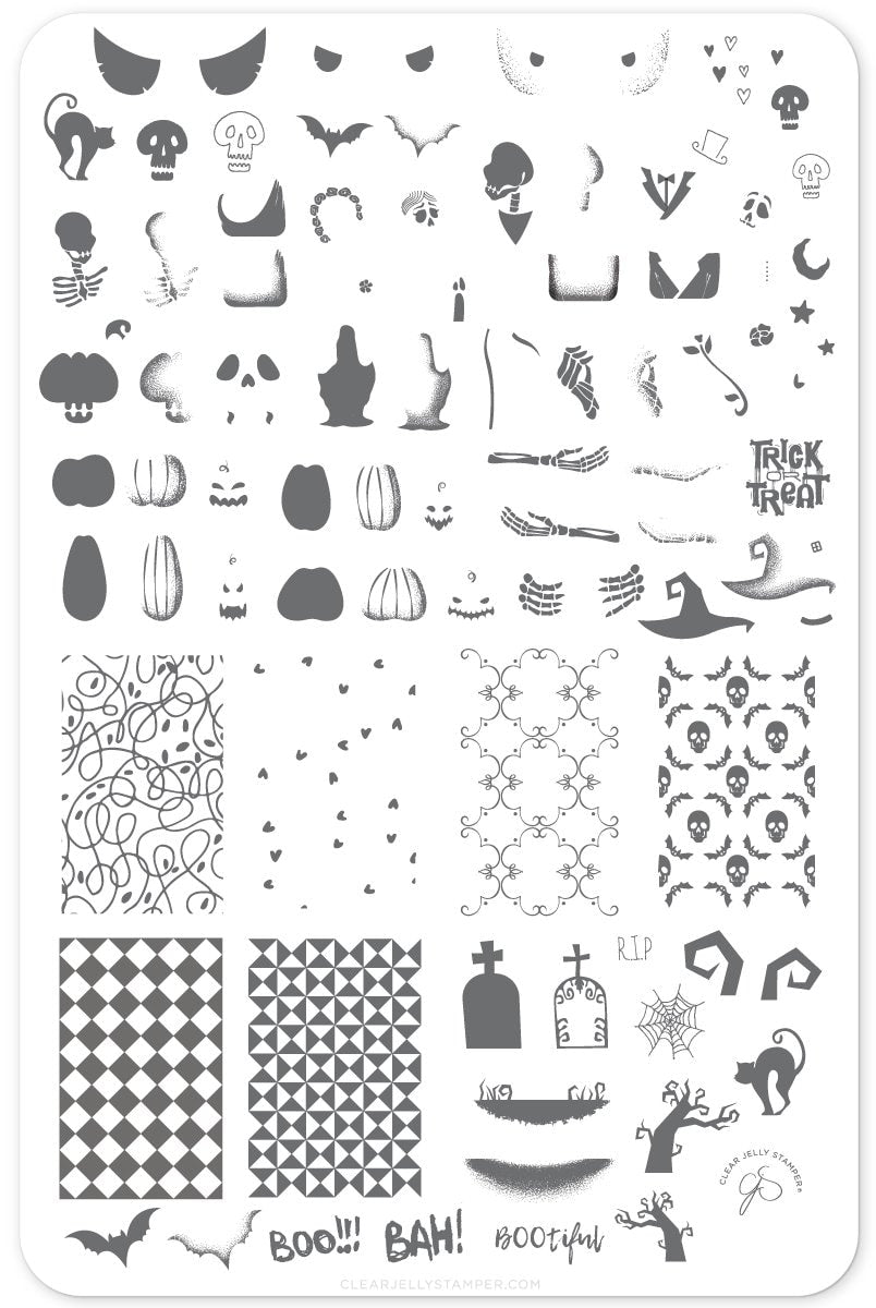 BOO-tiful (CjSH-47) - Clear Jelly Stamping Plate Secondary image