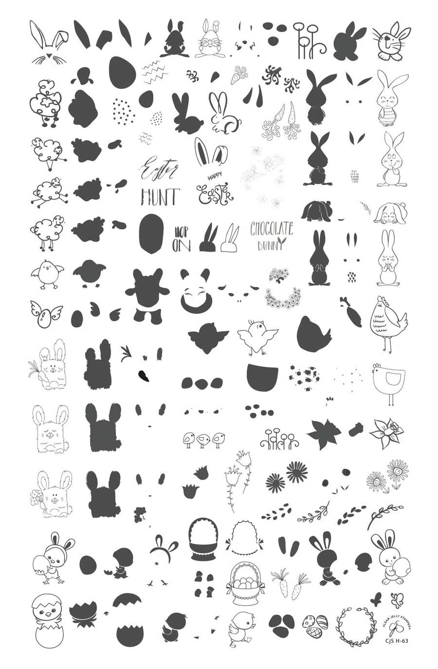Hoppy Easter (CjSH-63) - Clear Jelly Stamping Plate Secondary image