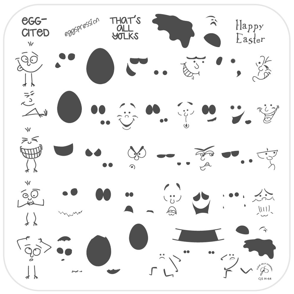 Eggspression (CjSH-64) - CJS Medium Stamping Plate Secondary image