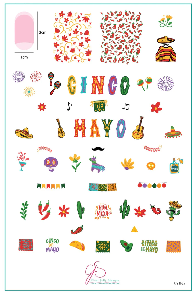 Cinco De Mayo (CjSH-85)  Steel Nail Art Stamping Plate Main image