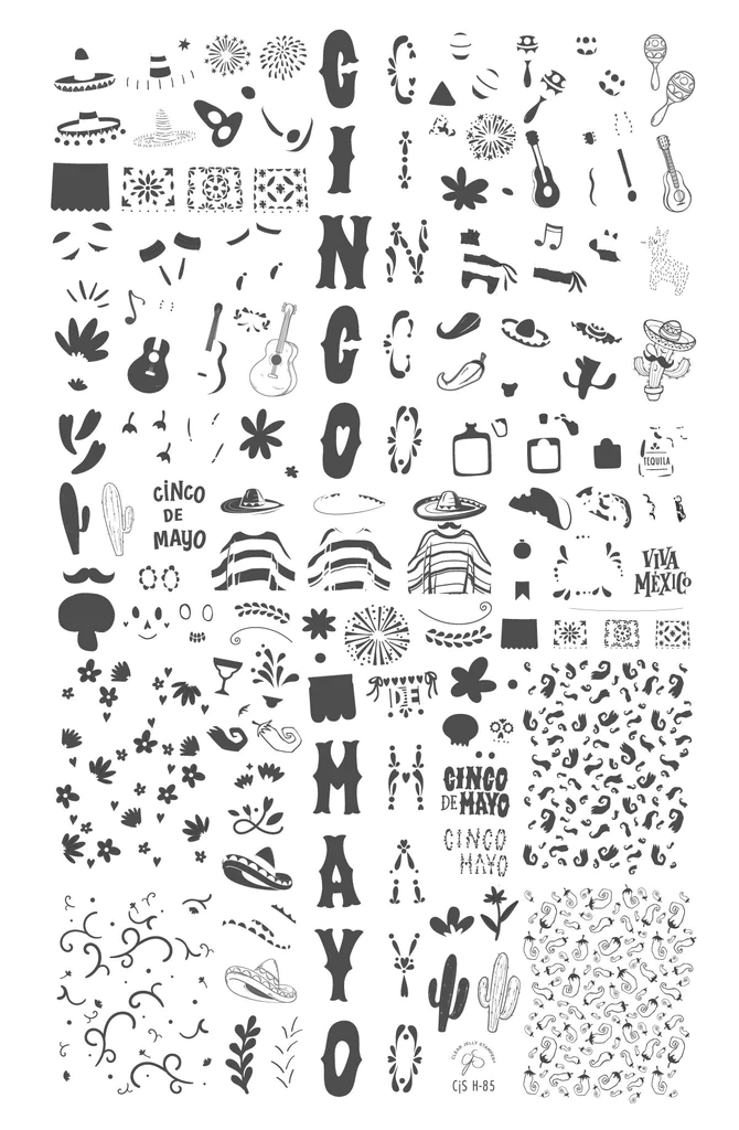 Cinco De Mayo (CjSH-85)  Steel Nail Art Stamping Plate