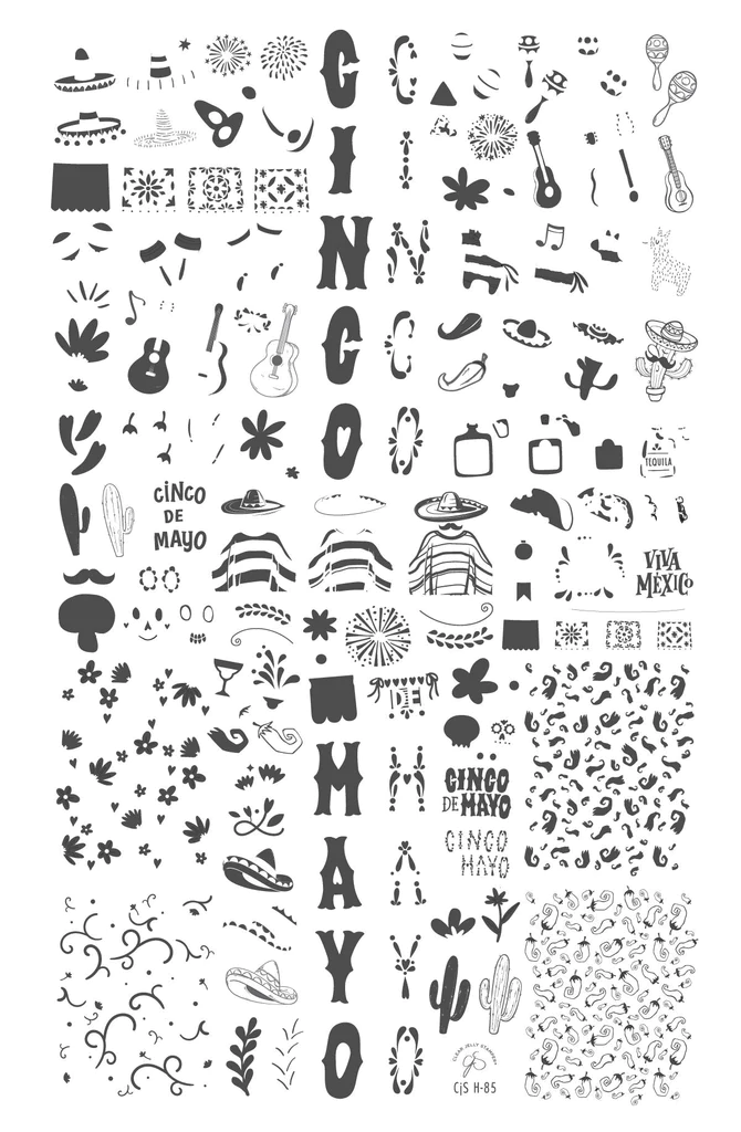 Cinco De Mayo (CjSH-85)  Steel Nail Art Stamping Plate Secondary image