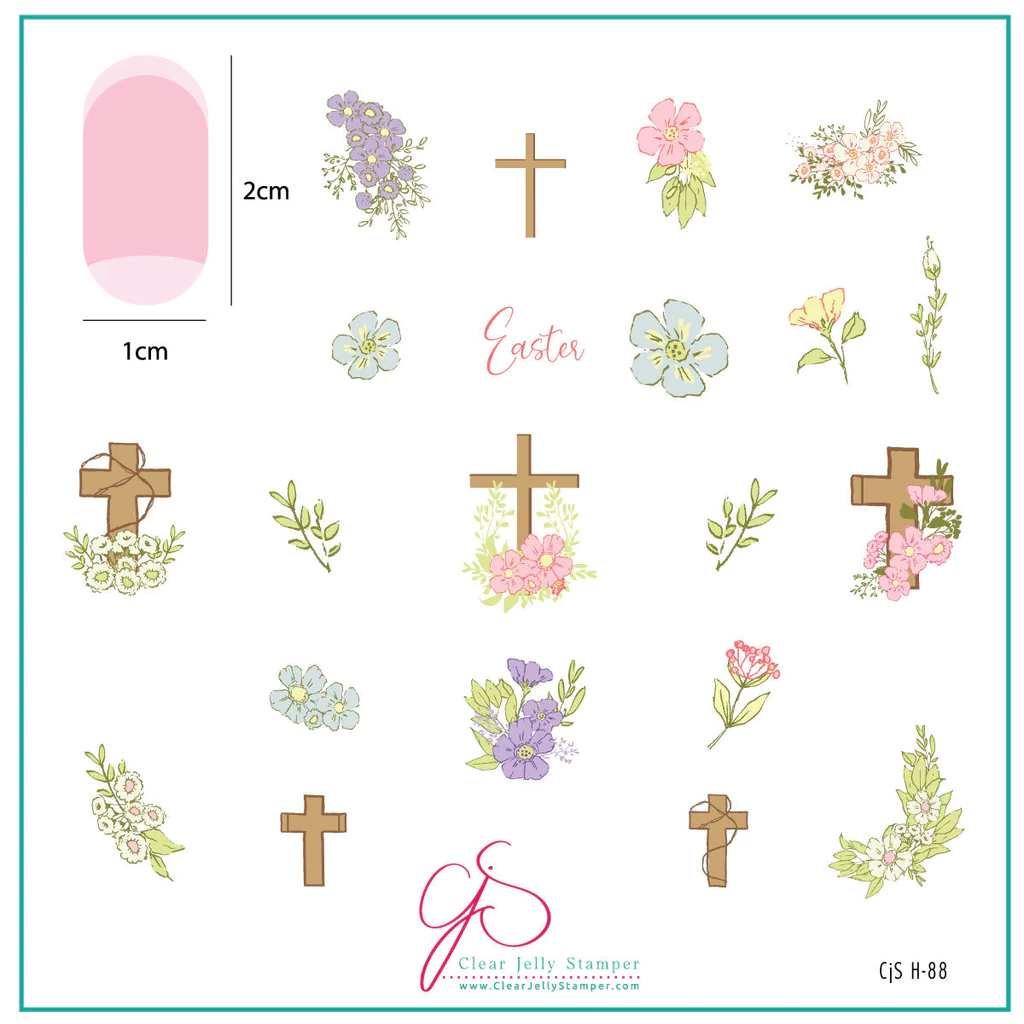 Easter Floral (CjSH-88)  Steel Nail Art Stamping Plate