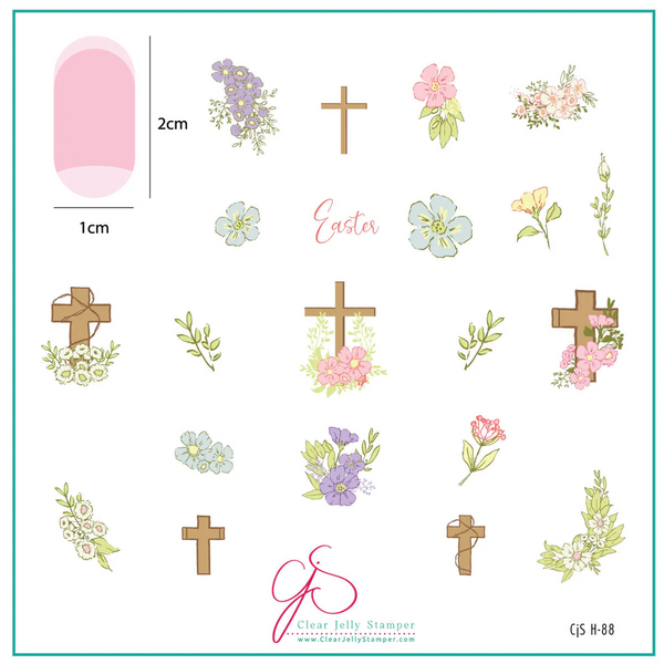 Easter Floral (CjSH-88)  Steel Nail Art Stamping Plate