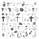 Easter Floral (CjSH-88)  Steel Nail Art Stamping Plate