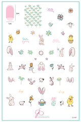 Bunny & Friends (CjSH-89)  Steel Nail Art Stamping Plate