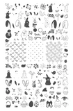 Bunny & Friends (CjSH-89)  Steel Nail Art Stamping Plate