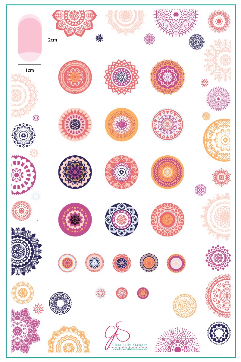 Myriad of Mandalas (CjSLC-18) - Clear Jelly Stamping Plate Main image