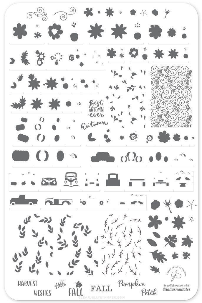 Pumpkin Patch (CjS LC-57)  - Clear Jelly Stamping Plate Secondary image