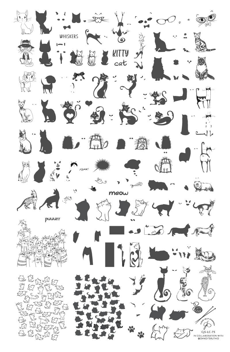 Purrr-fect! (CjSLC-75) -  Clear Jelly Stamping Plate Secondary image