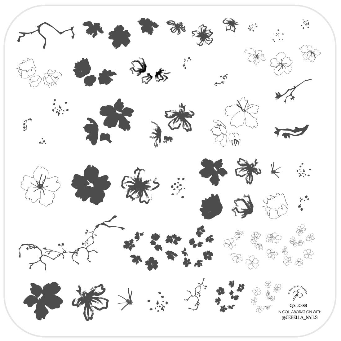 Sweet Little Sakura (CjSLC-83)  - CJS Medium Stamping Plate Secondary image