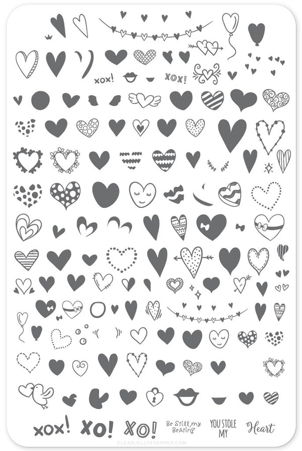 PS I Heart You! (CjS-V-10) - Clear Jelly Stamping Plate