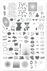 POP Heart (CjSV-22)  -  Clear Jelly Stamping Plate