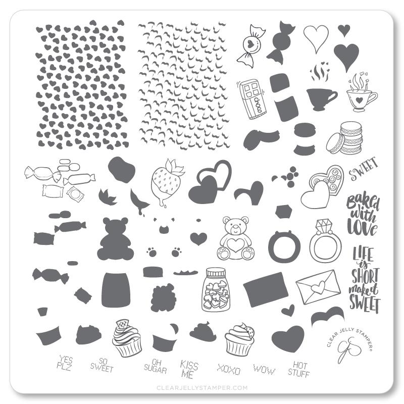 Sweets & Treats (CjSV-23)  -  Clear Jelly Stamping Plate Secondary image