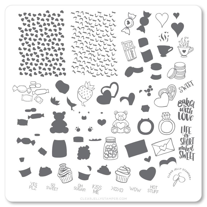 Sweets & Treats (CjSV-23)  -  Clear Jelly Stamping Plate