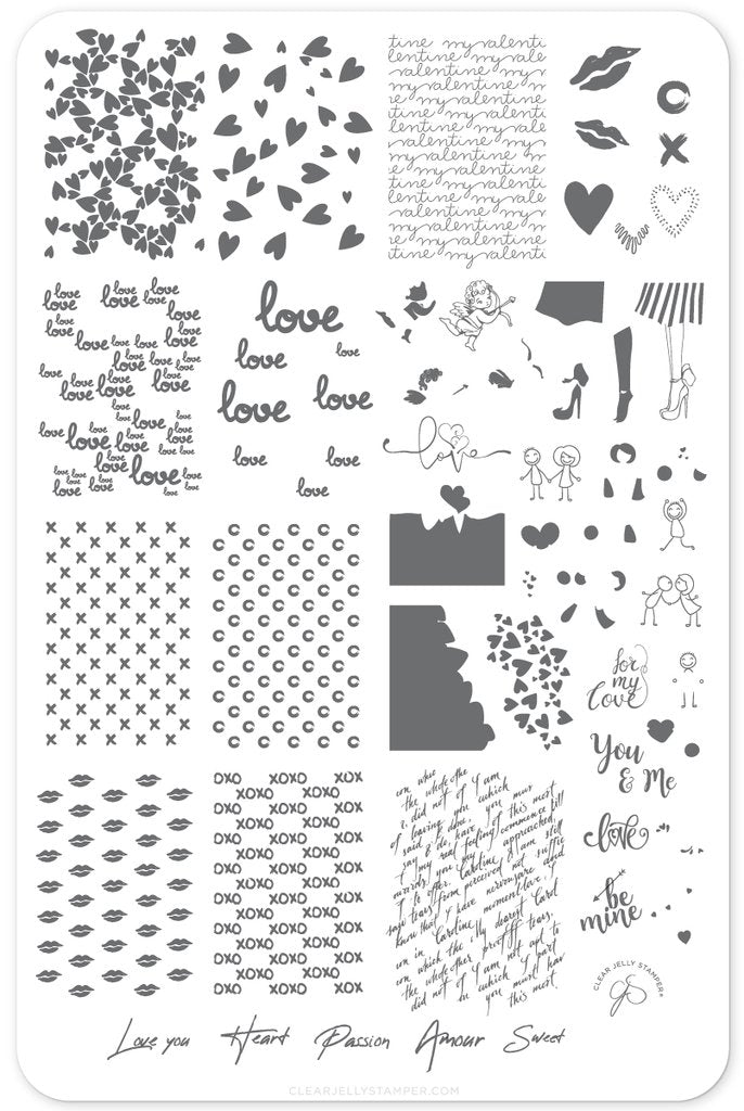 All you Need is Love (CjSV-24) -  Clear Jelly Stamping Plate Secondary image