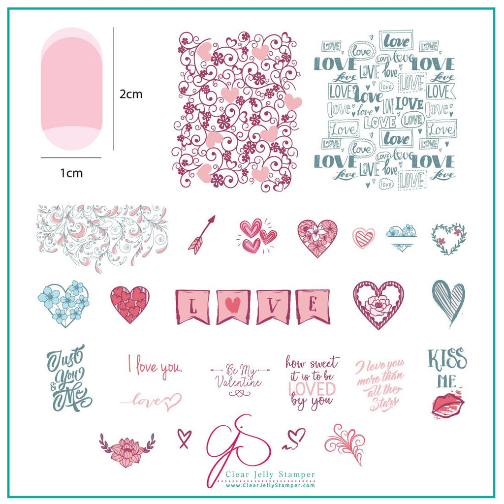 How Sweet it is to be Loved by You (CjSV-28) - CJS Medium Stamping Plate