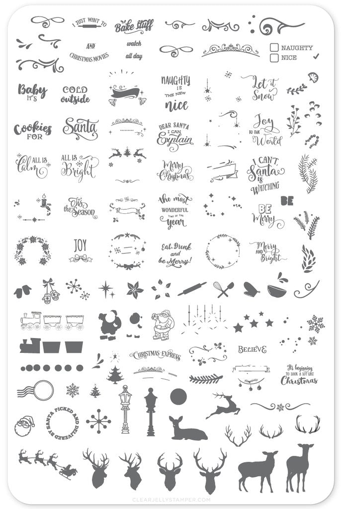 Christmas Express  (CjS C-29)  - Clear Jelly Stamping Plate Secondary image