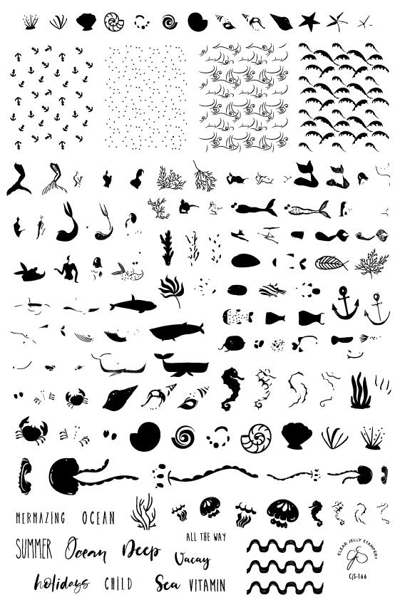 Mermazing (CjS-166) - Clear Jelly Stamping Plate Secondary image