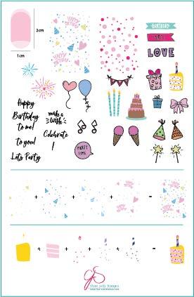Party time! (CJS-H34) - Clear Jelly Stamping Plate Main image
