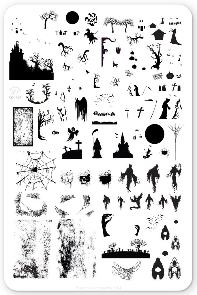 Creepy Hollow (CjSH-37) - Clear Jelly Stamping Plate