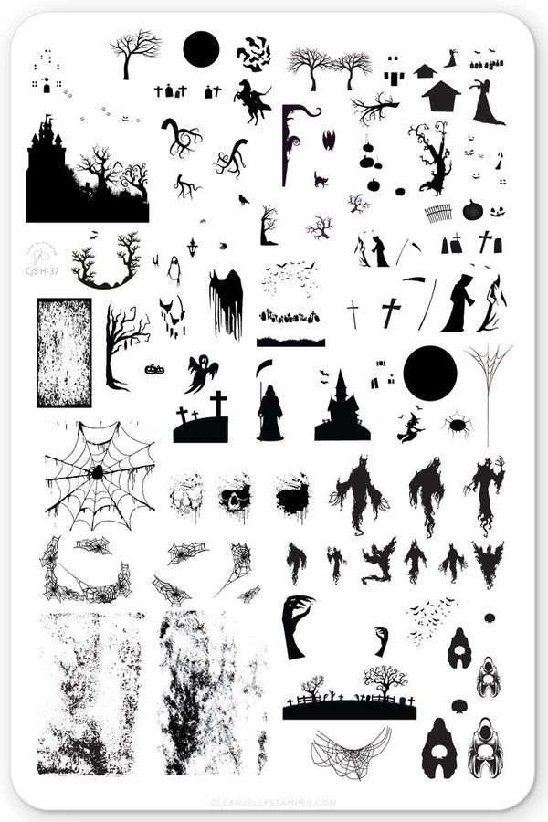 Creepy Hollow (CjSH-37) - Clear Jelly Stamping Plate