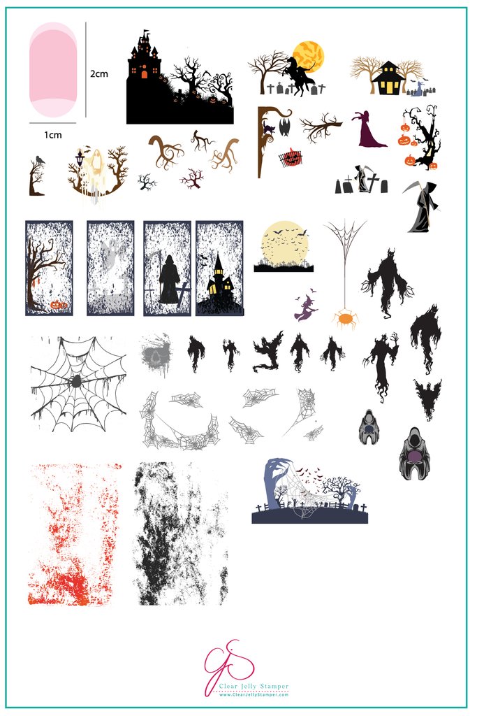 Creepy Hollow (CjSH-37) - Clear Jelly Stamping Plate Main image