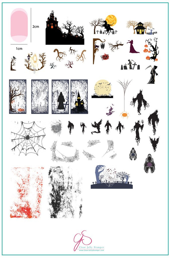 Creepy Hollow (CjSH-37) - Clear Jelly Stamping Plate