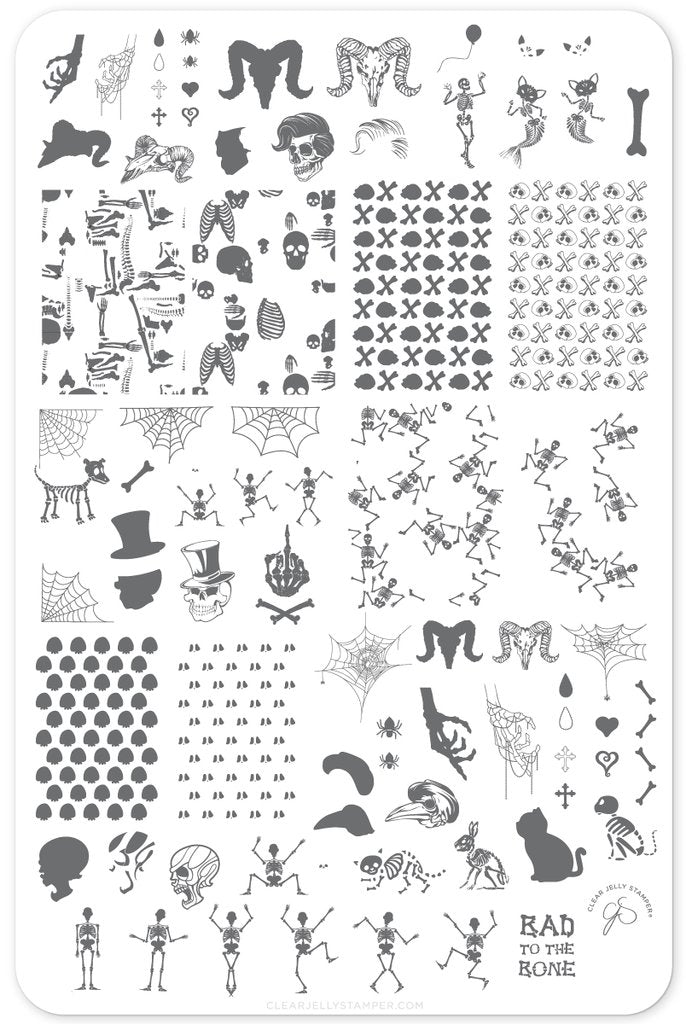 Bad to the Bone (CjSH-39) - Clear Jelly Stamping Plate Secondary image