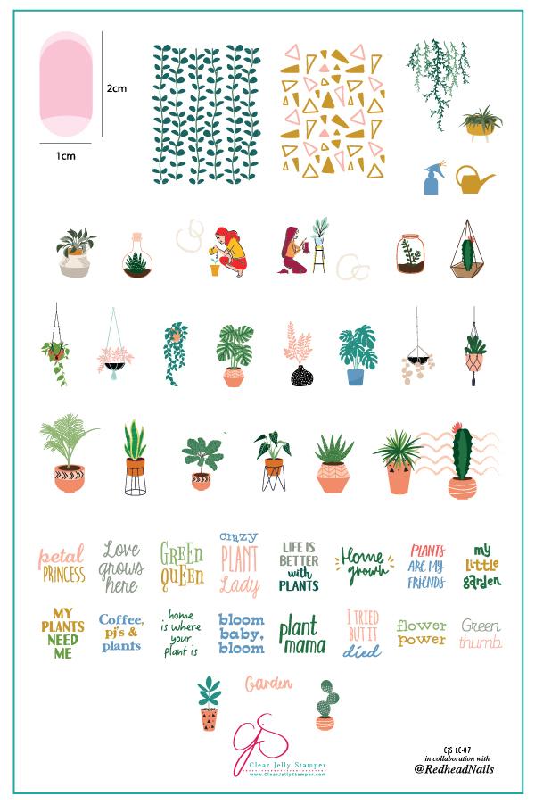 Crazy Plant Lady (CjSLC-07) - Clear Jelly Stamping Plate Main image