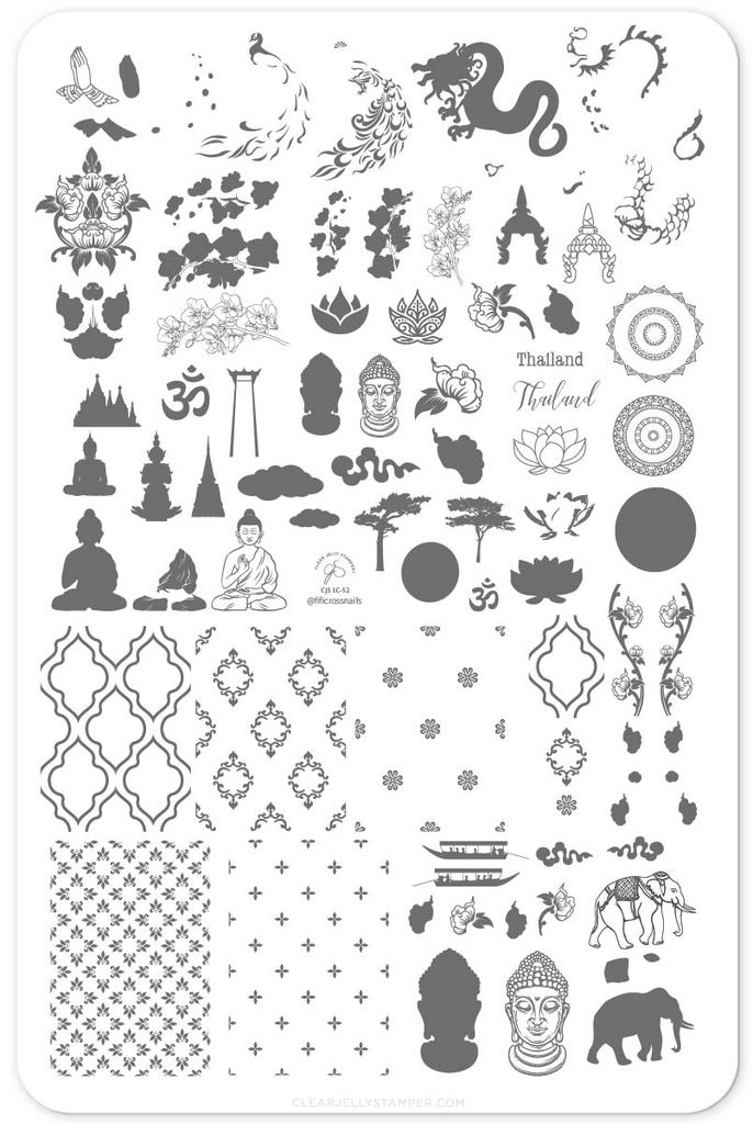 My Thai (CjS LC-52 ) - Clear Jelly Stamping Plate Secondary image