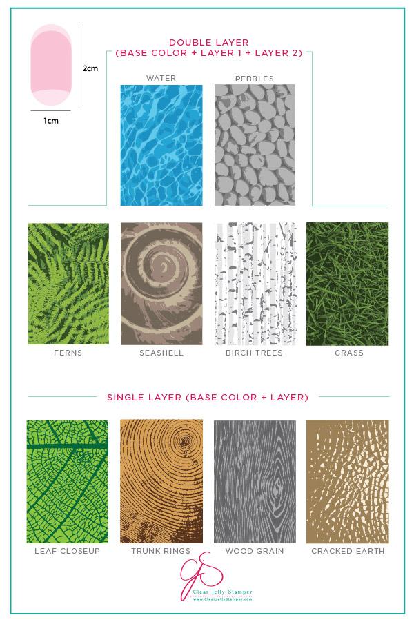 Texture Essentials - Nature's Law (CjS-69) - Clear Jelly Stamping Plate Main image