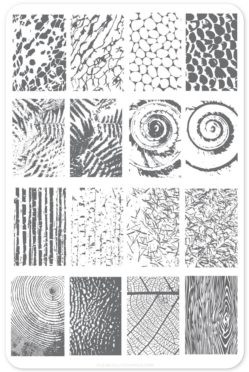 Texture Essentials - Nature's Law (CjS-69) - Clear Jelly Stamping Plate