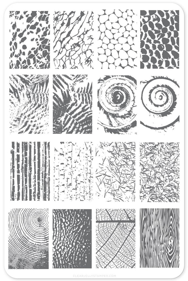 Texture Essentials - Nature's Law (CjS-69) - Clear Jelly Stamping Plate