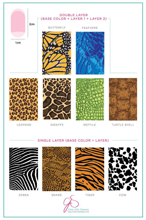 Texture Essentials - Wild Kingdom (CjS-77)  - Clear Jelly Stamping Plate Main image