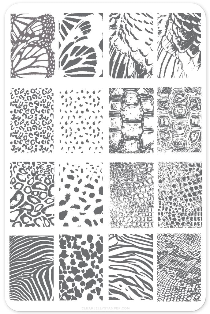 Texture Essentials - Wild Kingdom (CjS-77)  - Clear Jelly Stamping Plate Secondary image